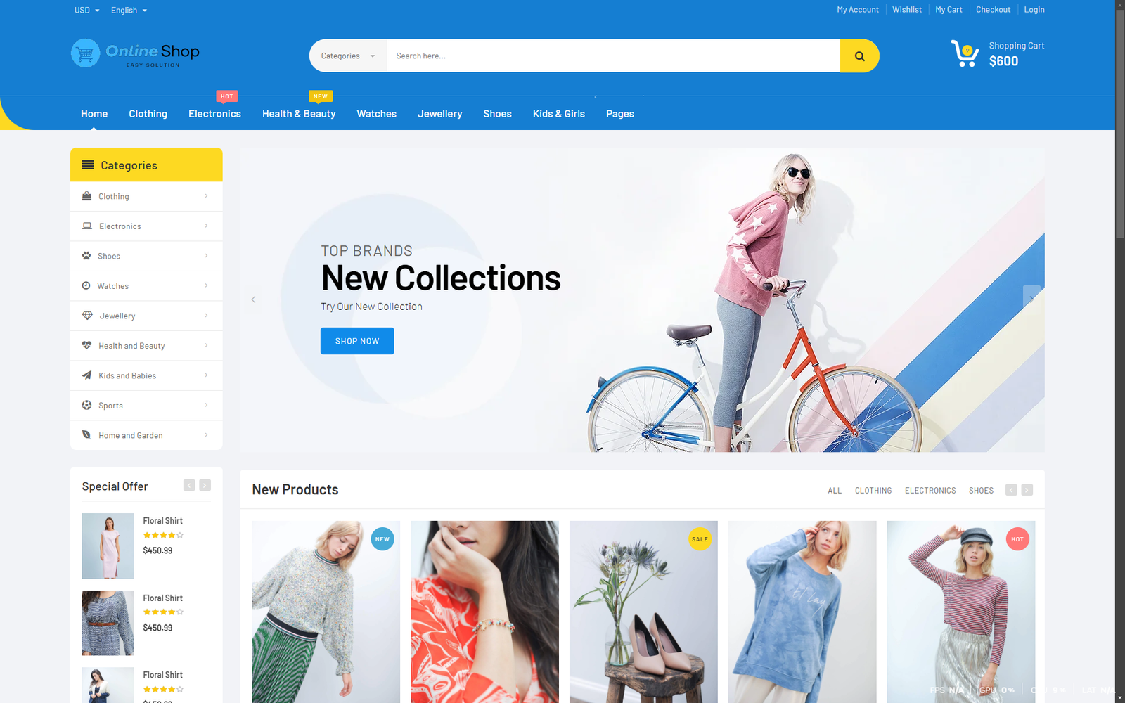 Modern Ecommerce Website